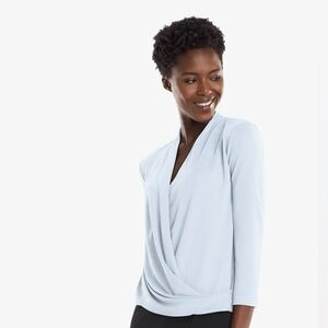 NWT M.M Lafleur Deneuve Top in Oxford Blue size medium.